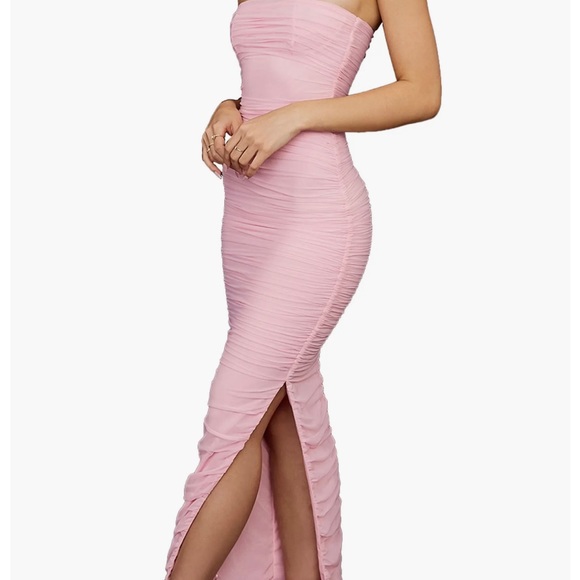 House of CB Fornarina Barbie Pink Midi Dress Ruched L - Picture 3 of 4